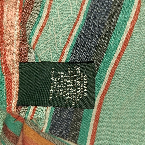 LRL Lauren Jeans Co Ralph Lauren Multi-colored Stripes Down Long-sleeves Size XL - Picture 13 of 13